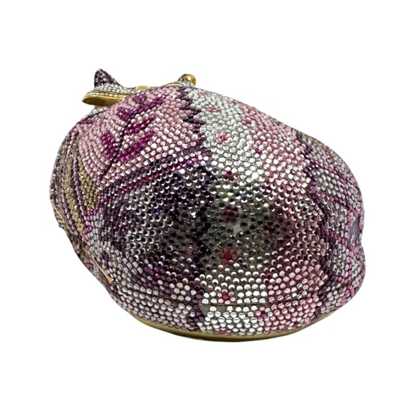 Judith Leiber Multi Color Resting Angel Cat Swarovski Minaudiere Clutch - Picture 5 of 14